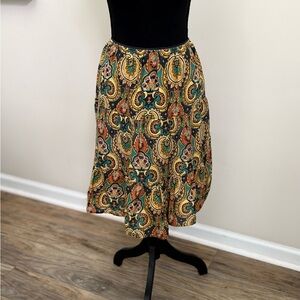 Raviya Multicolor Paisley Midi Skirt